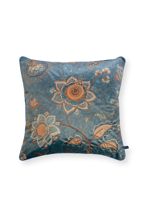 Pip Studio Sierkussen Mumbai Morning Blauw Fluweel 60 x 60 cm