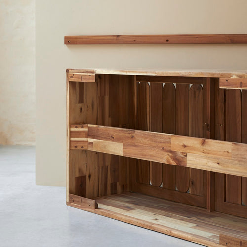 Tikamoon Badkamermeubel van massief acaciahout 120 cm - Naturel - vtwonen shop