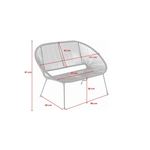Kare Design Tuinbank Acapulco Mono groen
