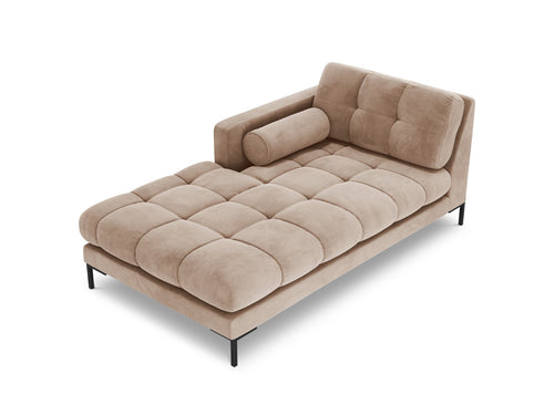 Cosmopolitan Design linker meridiaan Bali flueel, beige - 185x102x75cm