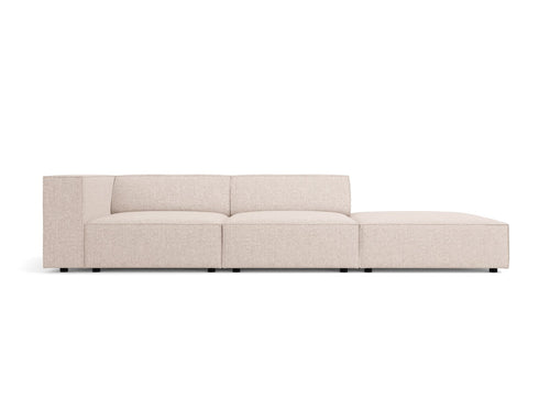 Cosmopolitan Design Rechte bank Arendal 4-zits, chenille, beige - 102x262x70cm