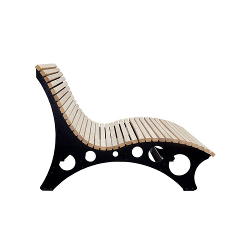 HOME DELUXE wave houten ligstoel TAIGA - 120 cm