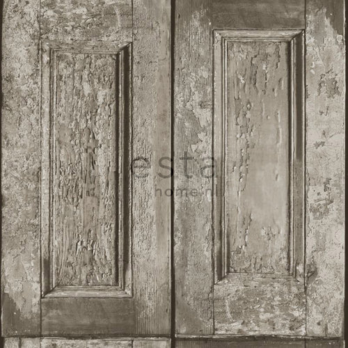 ESTAhome behang paneeldeuren taupe - 53 cm x 10.05 m - 138210