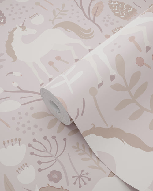 ESTAhome behang unicorns mauve paars - 53 cm x 10.05 m - 131232 - vtwonen shop