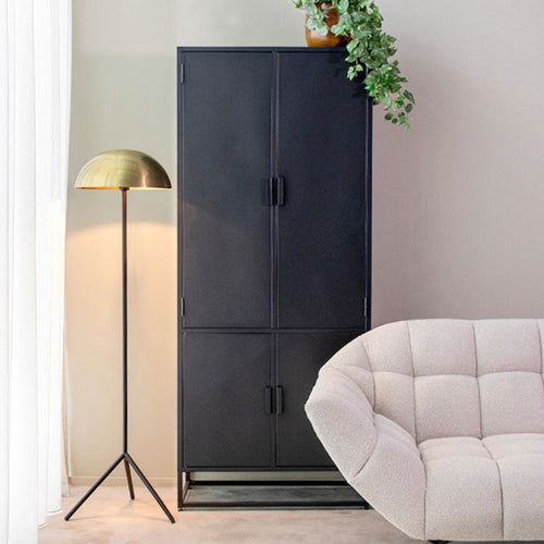 LABEL51 Hoge Kast Luff - Zwart Metaal - 90x40x190cm - vtwonen shop