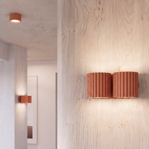 Sollux Lighting Wandlamp AURA 2 rode oker G9 - 21x12x10cm