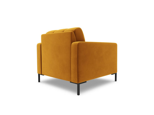Cosmopolitan Design Fauteuil Bali flueel, geel - 96x87x75cm