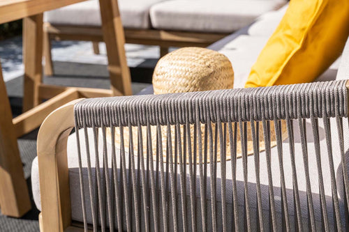 Santos lounge-diningset - 5-dlg.-rechts-acaciahout met white wash-sand