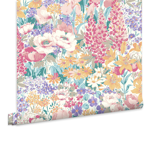 Laura Ashley Vliesbehang - Everingham Meadow Multi