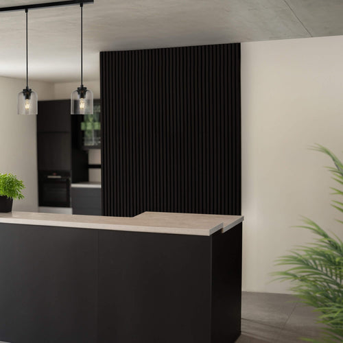 HOME DELUXE Akoestisch paneel SONIC Deep Black - 240 x 40 cm