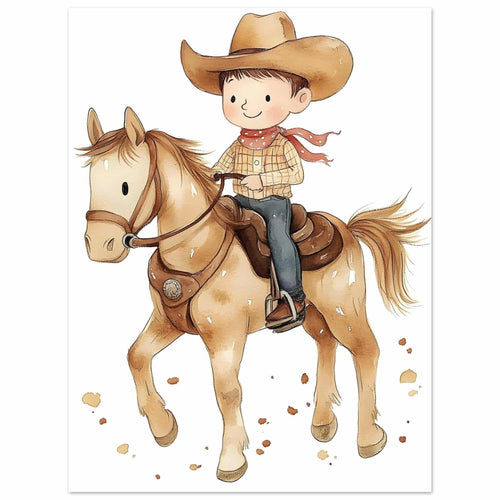 Artfulprints  Stoere cowboy   poster 30x40 cm - vtwonen shop