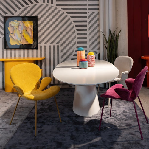Kare Design Stoel met armleuningen Soft Blossom geel