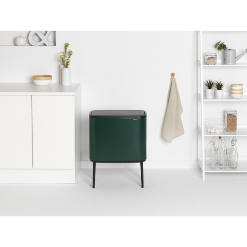 Brabantia Bo Touch Bin, met 3 binnenemmers, 3 x 11 liter - Pine Green