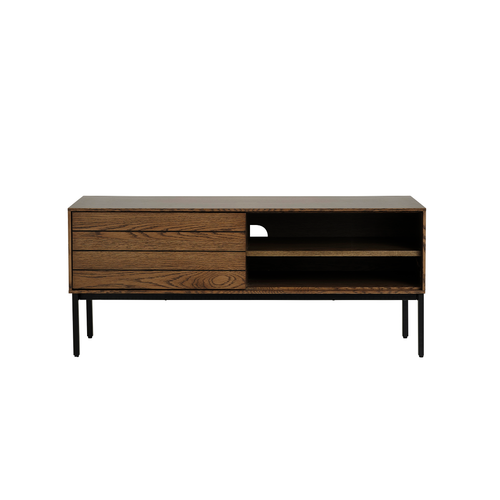 Rebellenclub TV-meubel Yulee - meubel M - Smoked Eiken - vtwonen shop