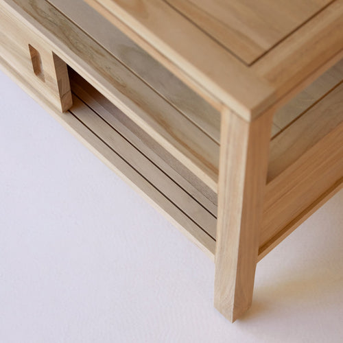 Tikamoon Tv-meubel van massief teakhout 100 cm - Naturel - vtwonen shop