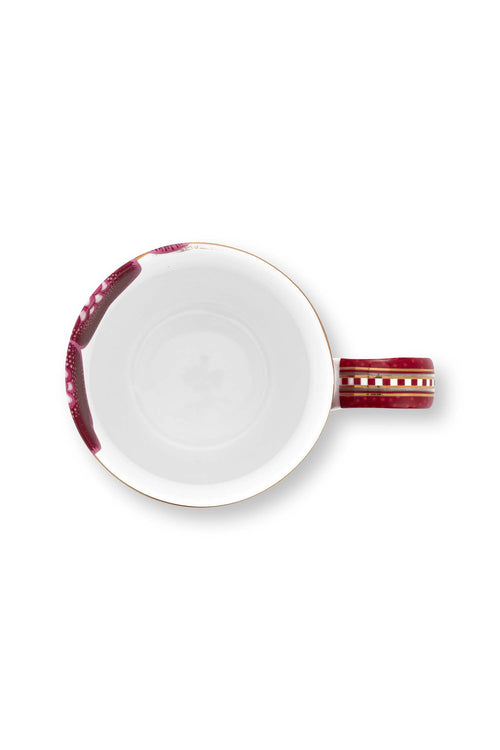 Pip Studio - Blooming Tales Fantasy Dark Red - Set van 2 Mokken Small - Koffiekopjes - 200ml