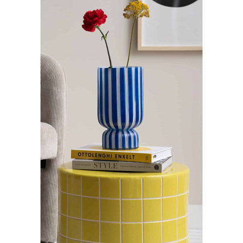 Present Time vaas Raydo Retro - blauw - Ø25cm