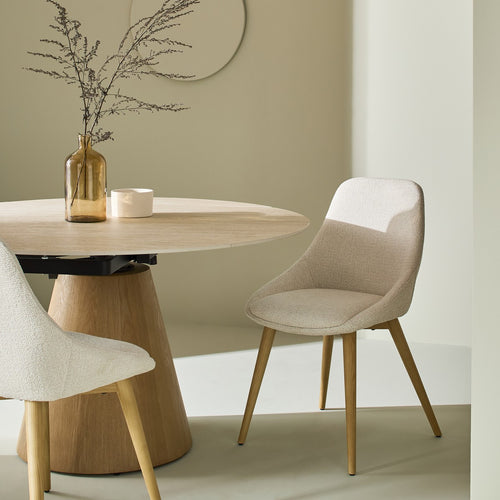 Signature - ALBA Eetkamerstoel - Beige - 82x55x61,5 cm