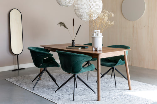 Zuiver Mia Eetkamerstoelen met armleuning Groen - Set van 2 - vtwonen shop