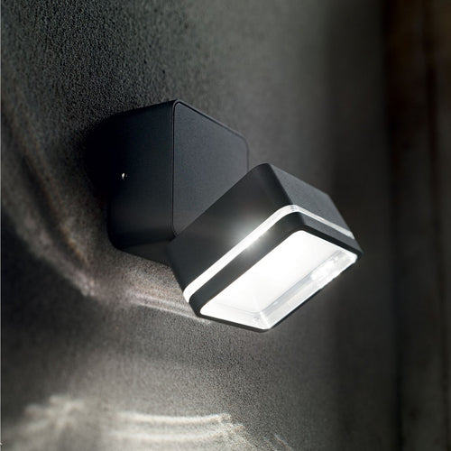 Ideal Lux OMEGA Vierkante enkele spot Antraciet IP54 4000K