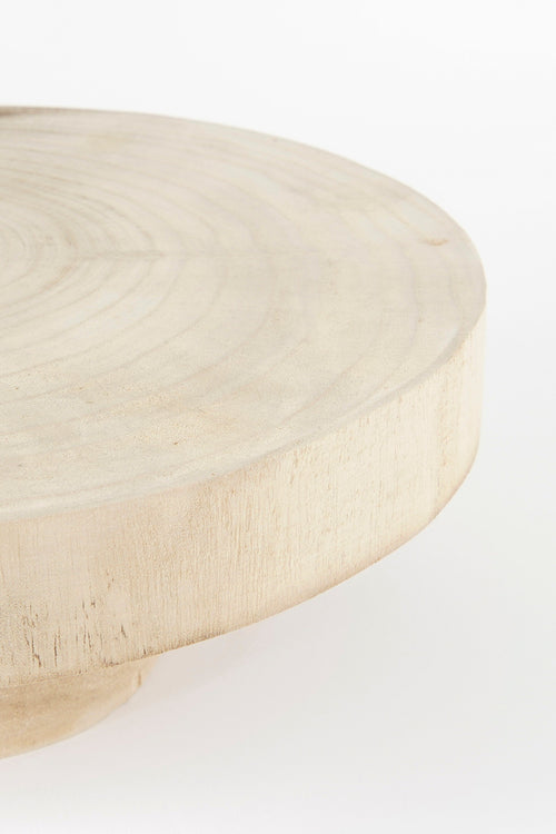 Mica Decorations Pia Plantenstandaard - H11 x Ø30 cm - Hout - Lichtbruin - vtwonen shop