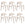 Housecraft Living Claes Eetkamerstoelen Gemêleerd Off-White - Set van 6
