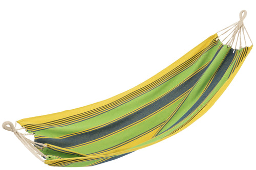 J-Line hangmat Strepen - katoen/polyester - groen/geel/blauw