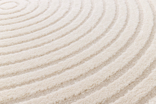 AFK Living vloerkleed Cleo - reliëfeffect - wit - 160 x 160 cm - vtwonen shop