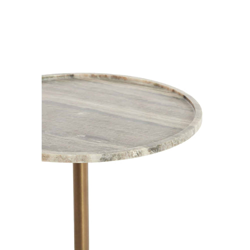 Light & Living bijzettafel Civita - bruin - Ø37cm