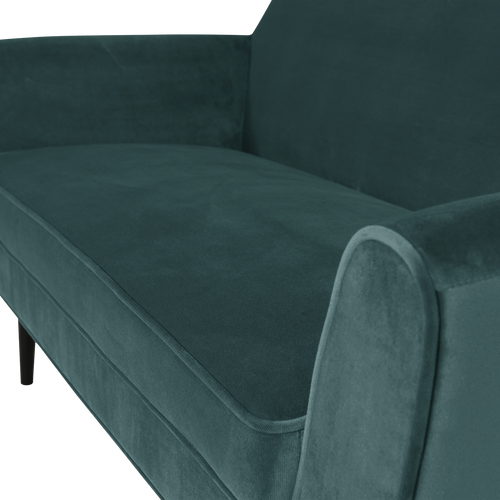 WOOOD bank 150 cm Rocco - Velvet - Groenblauw - 75x150x82