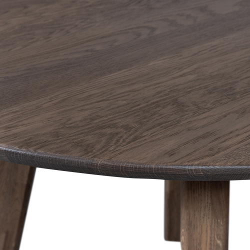 WOOOD eettafel rond doorgaande lamel Tablo - Eiken - Cashmere Brown -  Ø120 - vtwonen shop