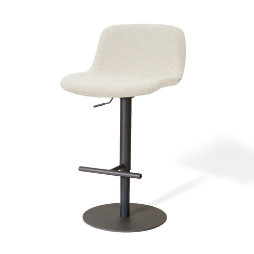 Nolon Niva-Mats tulp barkruk cottonbeige verstelbaar - zwart onderstel