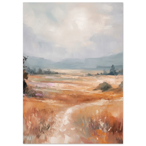 Artfulprints Poster Abstract - Open field   - A4 21x29.7 cm - Meerkleurig