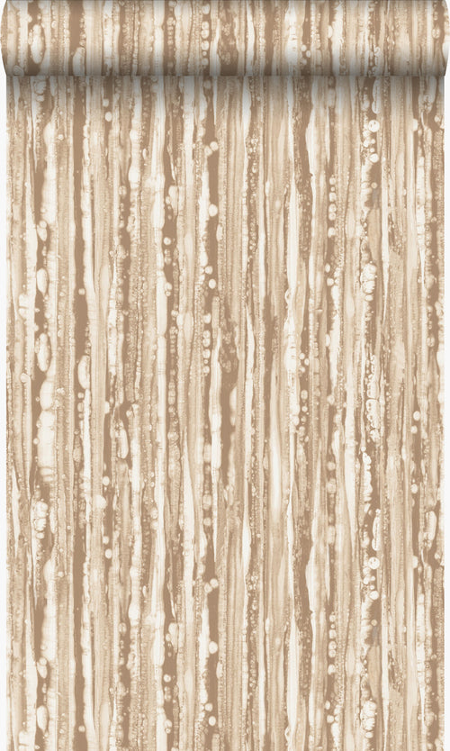 Origin Wallcoverings behang strepen glanzend brons - 53 cm x 10,05 m - 347217 - vtwonen shop