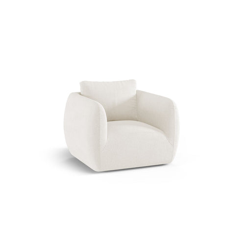 Cosmopolitan Design - Fauteuil Nimes boucle wit - 87x95.5x80cm