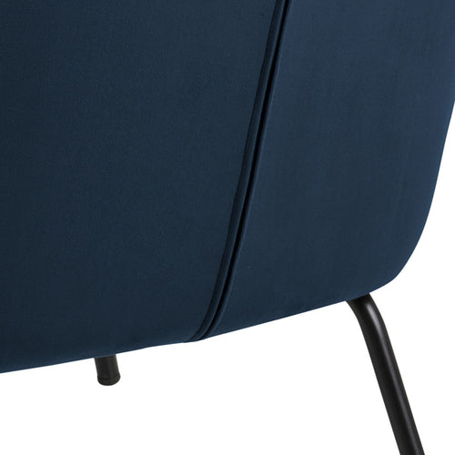 Lisomme Jez velvet fauteuil donkerblauw - vtwonen shop