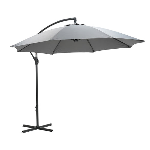 Garden Impressions zweefparasol Athene licht grijs - Ø300 cm - vtwonen shop