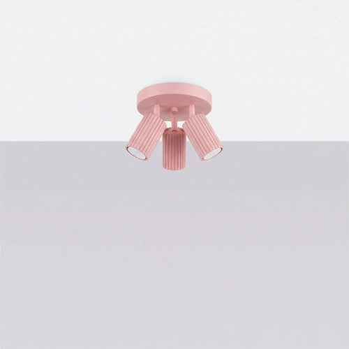 Sollux Lighting Plafondlamp KARBON 3P roze - 19,5x19,5x18cm