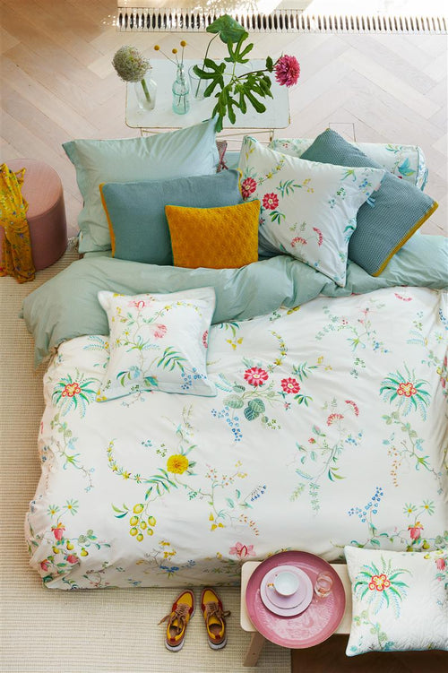 Pip Studio dekbedovertrek Fleur Grandeur - 200x200/220 cm - wit