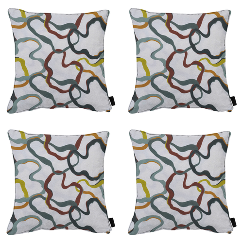 Madison sierkussen Blaze - multikleur - 50x50x10cm - set van 4