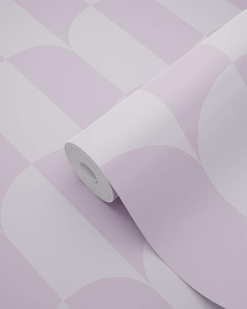 ESTAhome behang art deco bogen lila paars - 53 cm x 10.05 m - 139987 - vtwonen shop