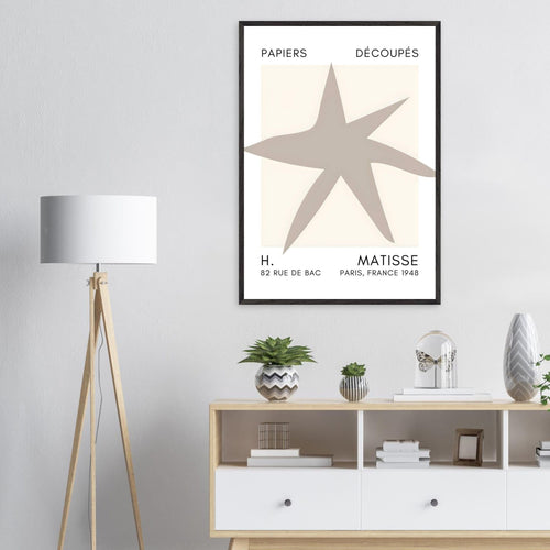 Artfulprints Poster Matisse – Star of the sea grey   - 30x40 cm - Grijs