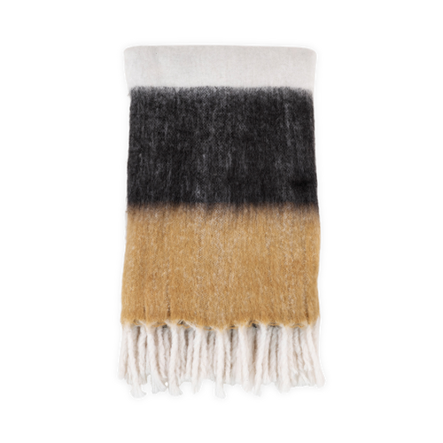 Artichok Sinta plaid wit/zwart/bruin - 170 x 130 cm - vtwonen shop