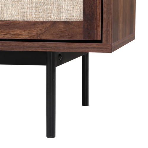 Calicosy - Dressoir JETSON -  Walnootlook & stof 140x39,5x79 cm