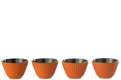 J-Line theemok - metaal - oranje - 2 dozen van 2 stuks - vtwonen shop