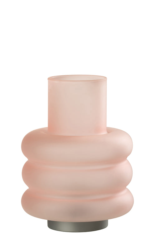 J-Line lamp Ringen - glas - roze - LED lichtjes - vtwonen shop