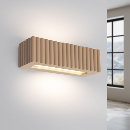 Sollux Lighting Wandlamp keramiek RIGATA taupe - 34x12x10cm