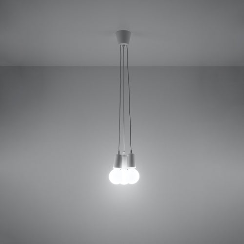 Sollux Lighting Hanglamp DIEGO 3 wit - 15x15x90cm
