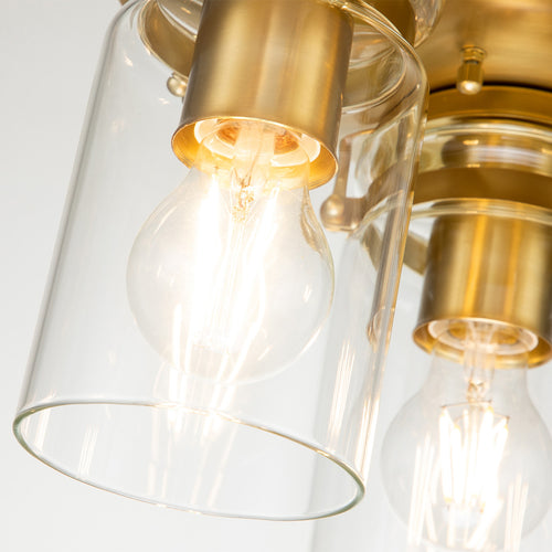 Elstead Kichler Brinley Shade Cluster Plafondlamp Geborsteld Messing