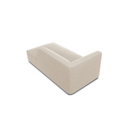 Cosmopolitan Design - Ligstoel rechts Siena flueel beige - 181x93x69cm